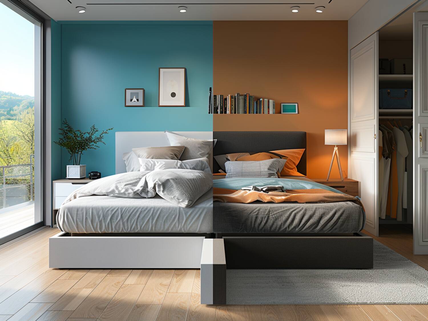 Łóżka kontynentalne z wbudowaną skrzynią na pościel – zalety i wady