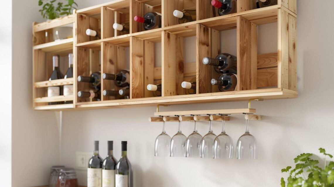 Jak zbudować półkę na wino z drewnianych skrzynek