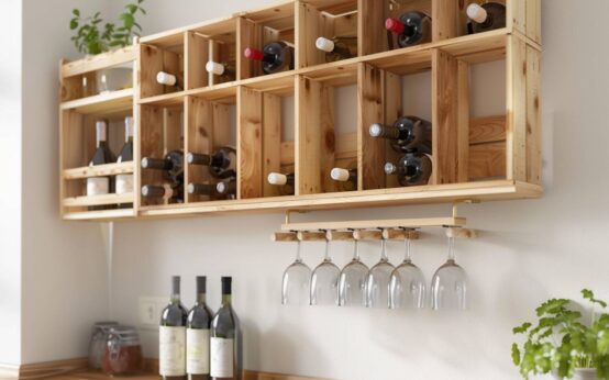 Jak zbudować półkę na wino z drewnianych skrzynek