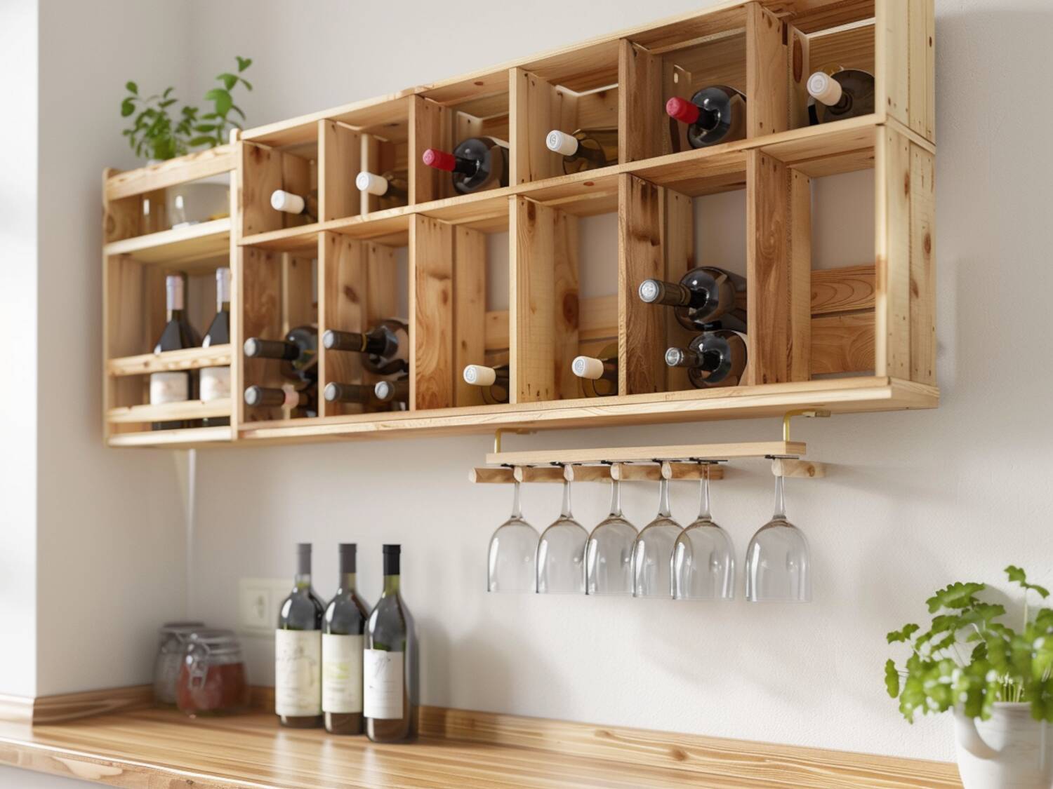 Jak zbudować półkę na wino z drewnianych skrzynek