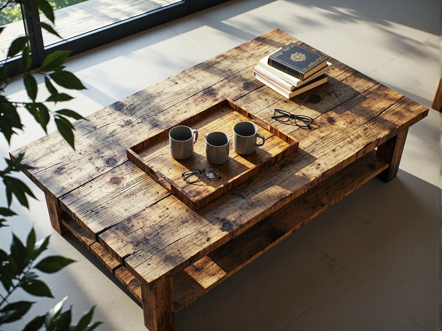 Aranżacja tarasu w stylu rustykalnym z naturalnymi dodatkami i ciepłym oświetleniem