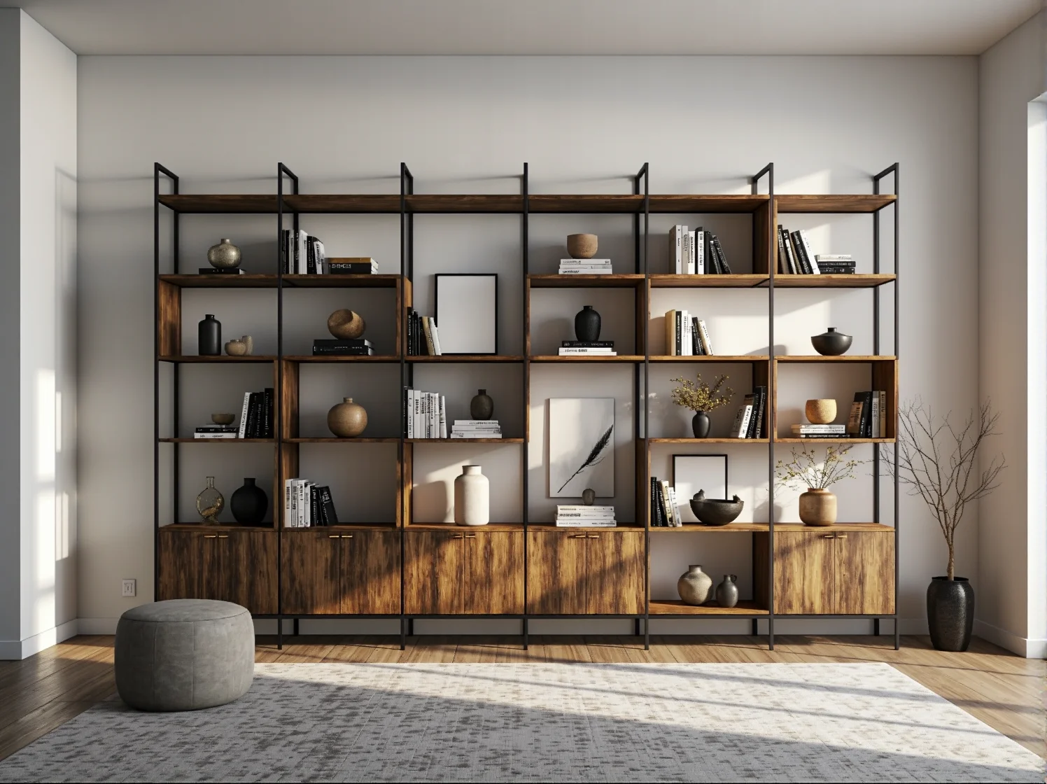 Eleganckie wnętrze z meblami zaprojektowanymi pod indywidualne potrzeby klienta.