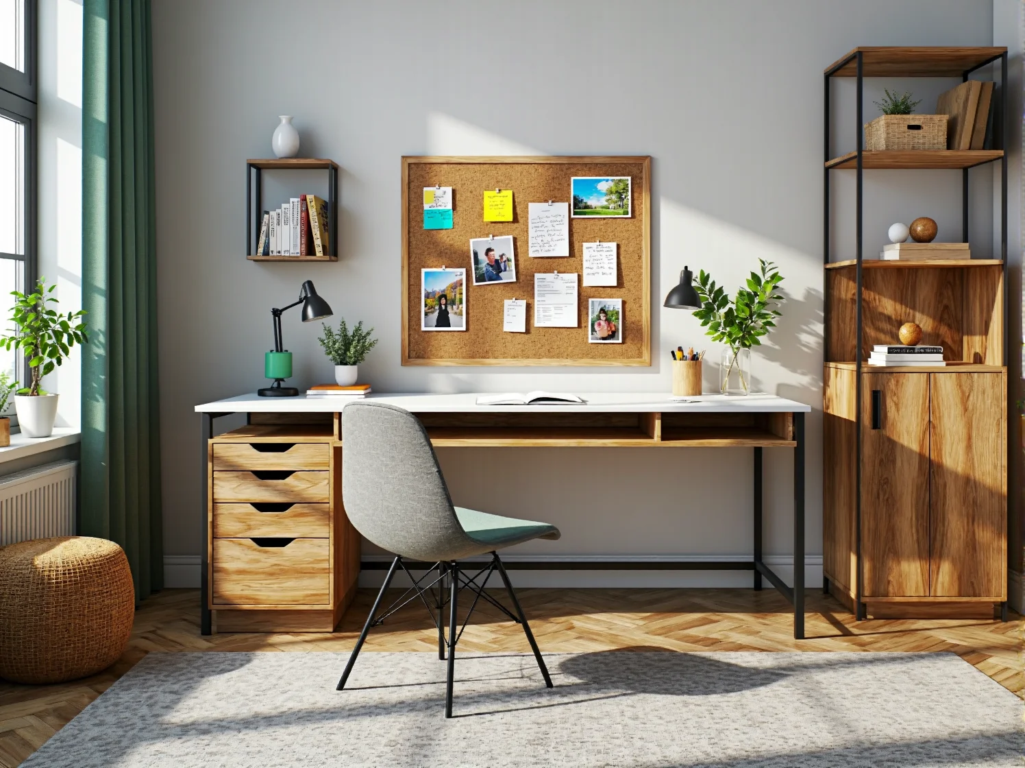 Nowoczesne biurko gamingowe dla ucznia z dużą powierzchnią roboczą i oświetleniem LED