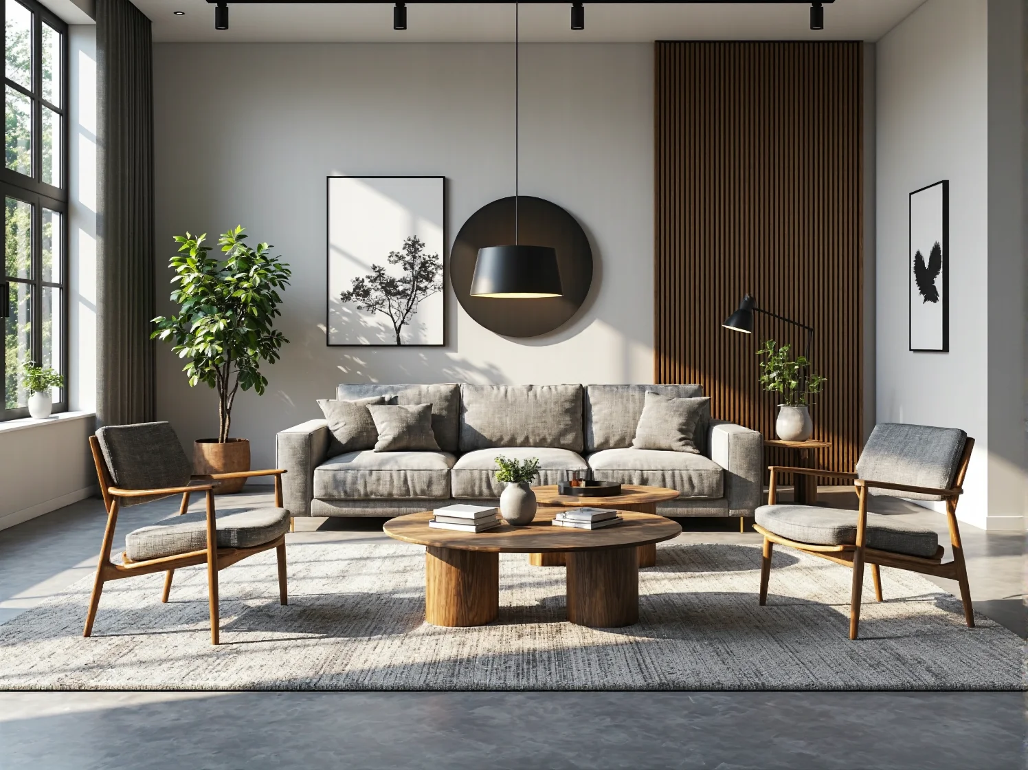 Okrągły stół jadalniany z litego drewna dębowego z masywną podstawą