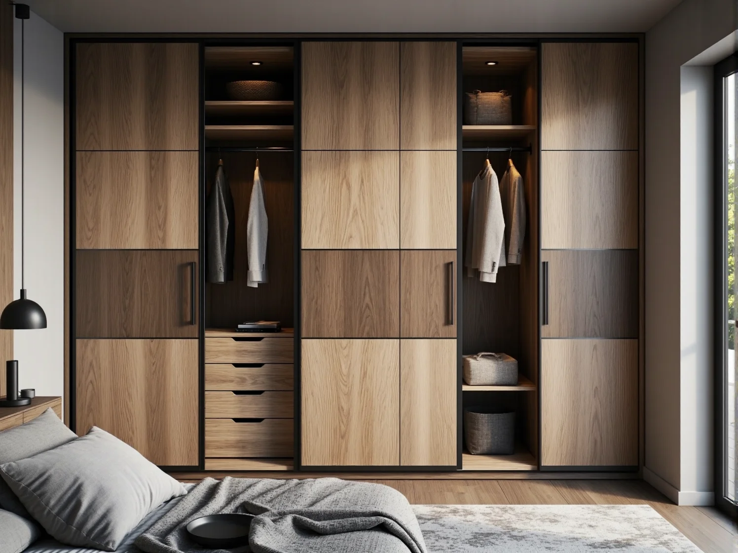 Funkcjonalna kuchnia na wymiar w małym aneksie, wykorzystująca każdy centymetr przestrzeni.