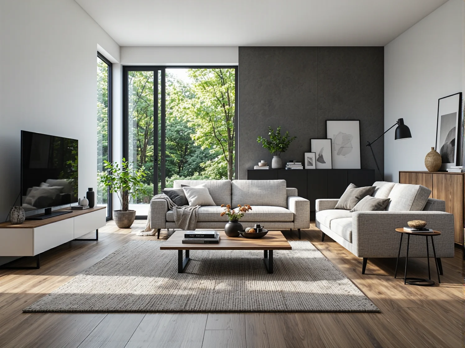 Kolorowe meble w stylu eklektycznym tworzące spójną aranżację