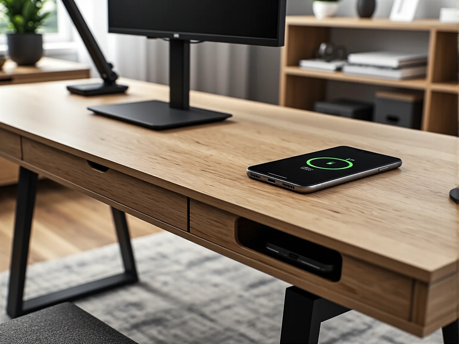 Nowoczesne łóżko z inteligentną regulacją pozycji za pomocą aplikacji, zapewniające komfortowy sen.