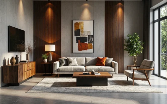 Elegancka komoda orzechowa w stylu Art Deco z drzwiczkami