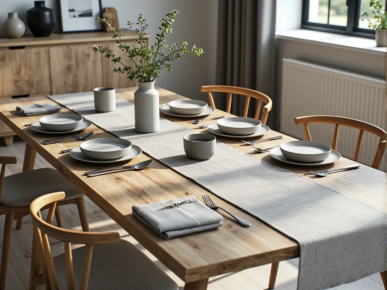 Rzemiosło artystyczne w designie skandynawskim – detal drewnianego stołu z lat 50.